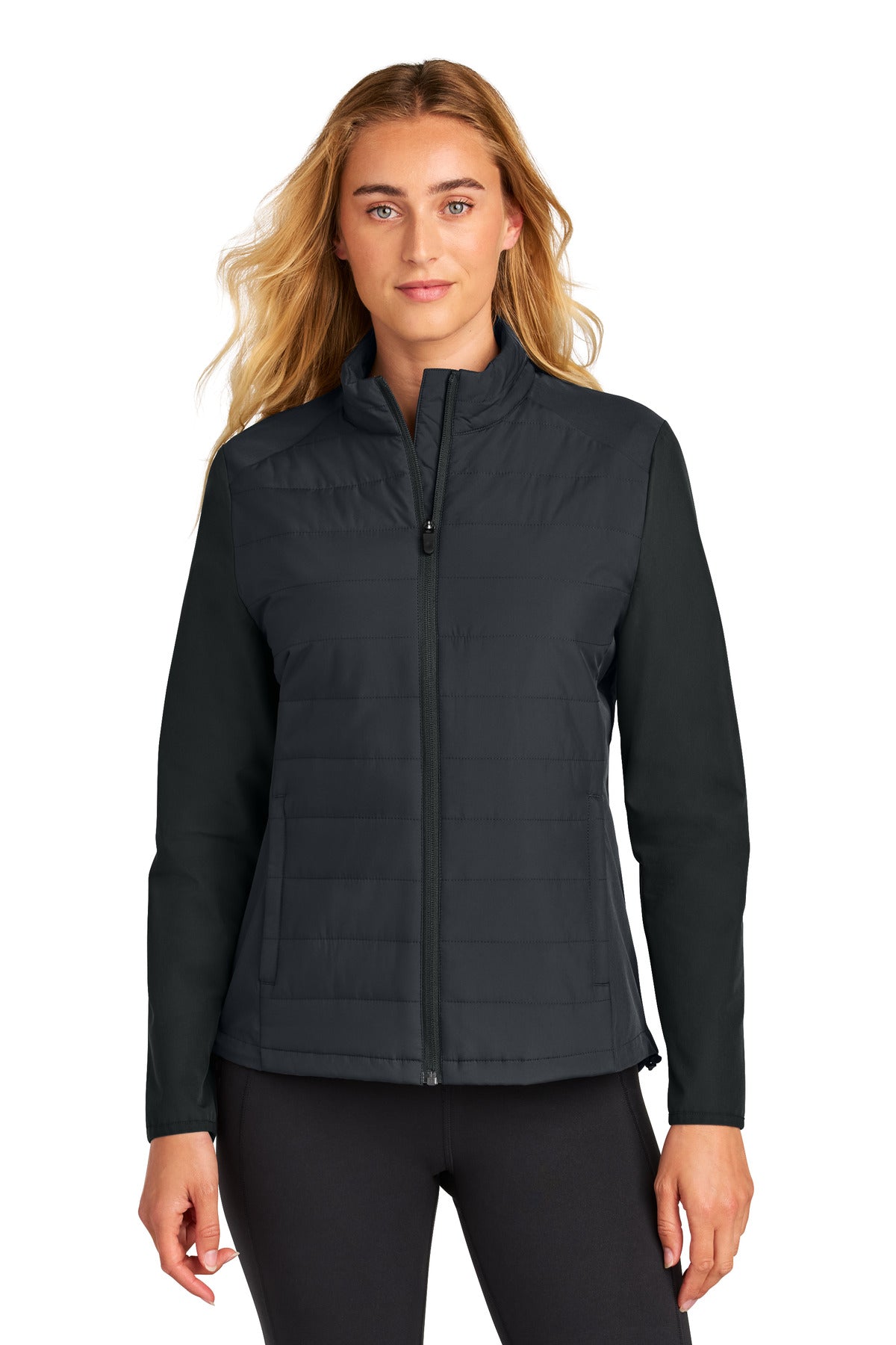 Sport-Tek Women's Teknical Hybrid Jacket LST940 - Black