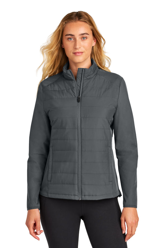 Sport-Tek Women's Teknical Hybrid Jacket LST940 - Iron Grey