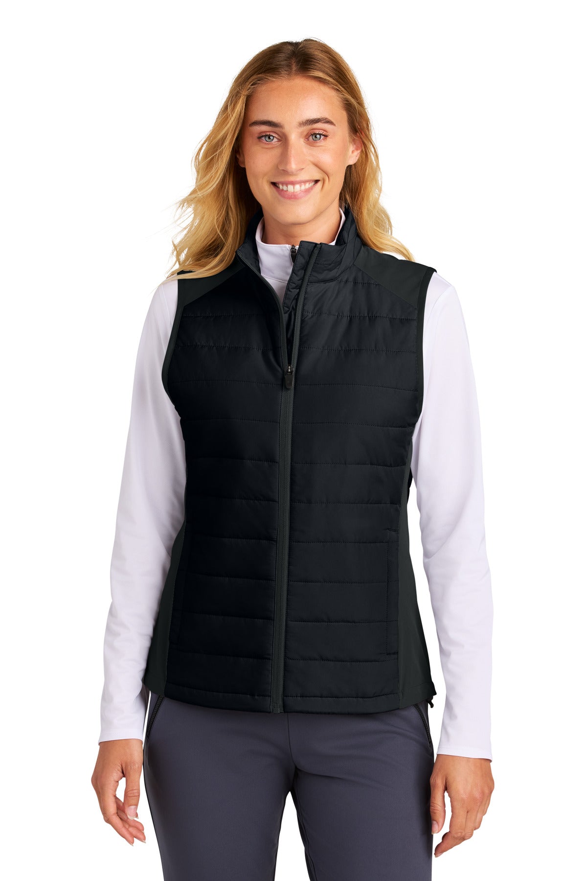 Sport-Tek Women's Teknical Hybrid Vest LST941 - Black