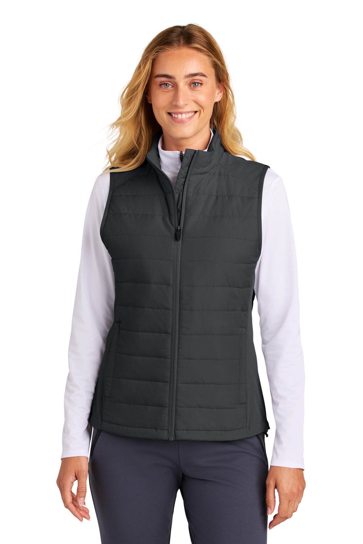 Sport-Tek Women's Teknical Hybrid Vest LST941 - Iron Grey