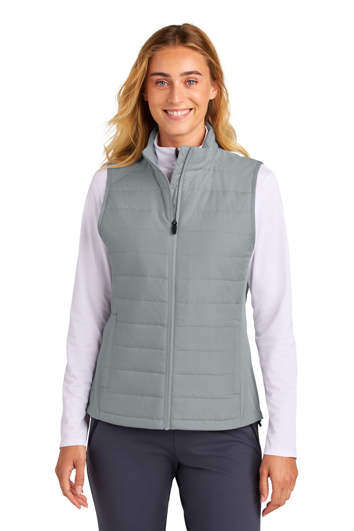 Sport-Tek Women's Teknical Hybrid Vest LST941 - Silver