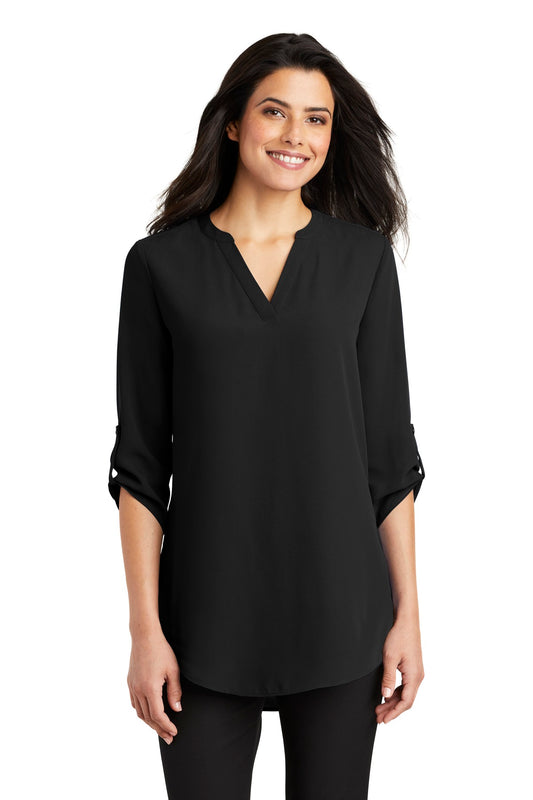 Port Authority Women's 3/4-Sleeve Tunic Blouse. LW701 - Black