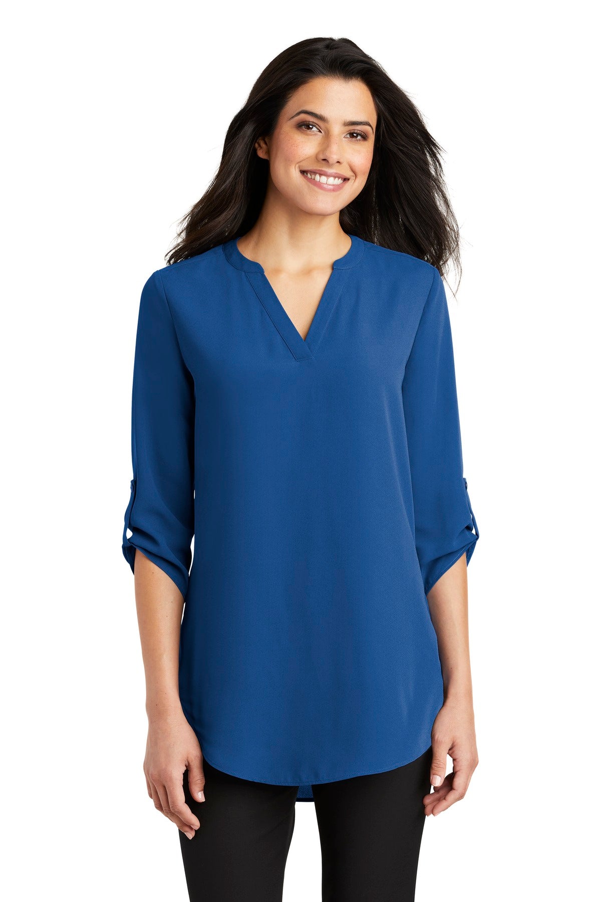 Port Authority Women's 3/4-Sleeve Tunic Blouse. LW701 - True Blue