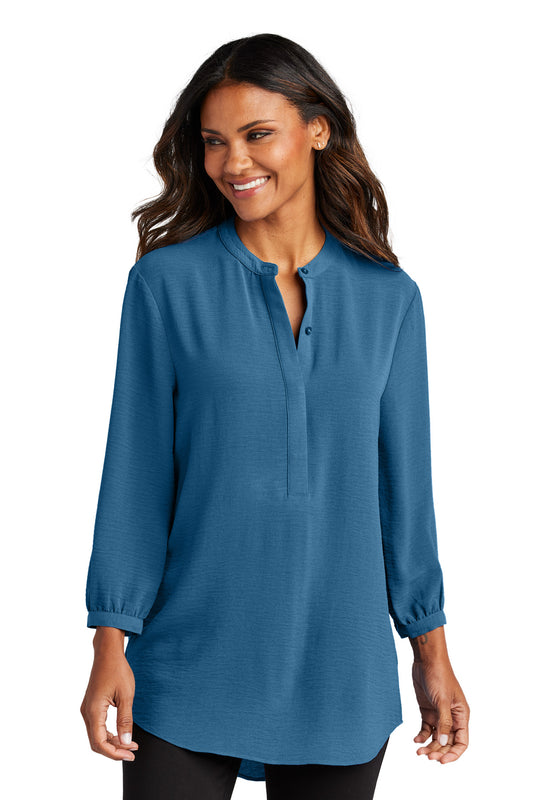 Port Authority Women's 3/4-Sleeve Textured Crepe Tunic LW713 - Aegean Blue