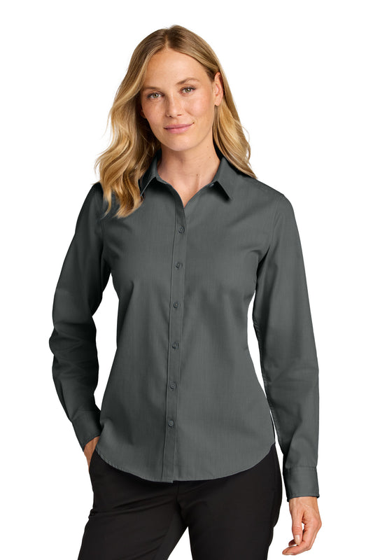 Port Authority Women's Long Sleeve Nailhead Easy Care Shirt LW816 - Deep Black