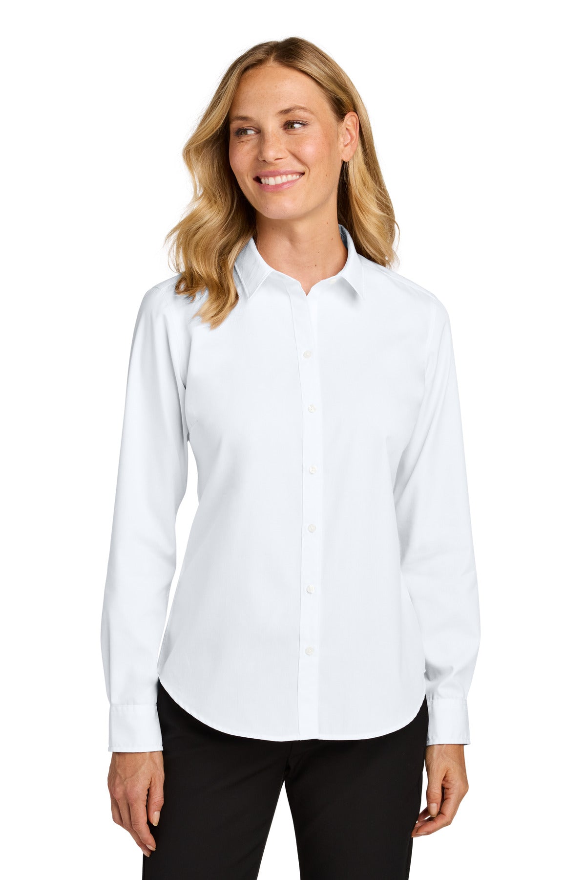 Port Authority Women's Long Sleeve Nailhead Easy Care Shirt LW816 - White