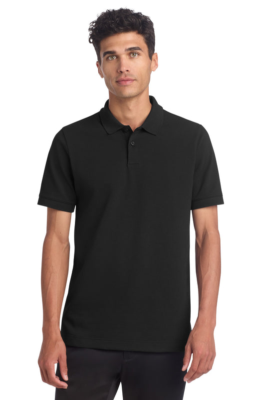 Mercer+Mettle Stretch Heavyweight Pique Polo MM1000 - Deep Black