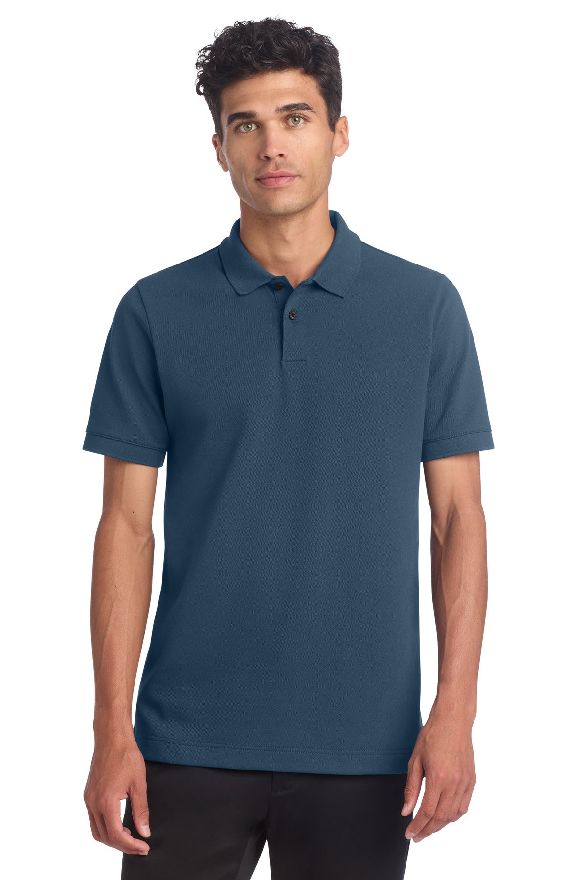 Mercer+Mettle Stretch Heavyweight Pique Polo MM1000 - Insignia Blue