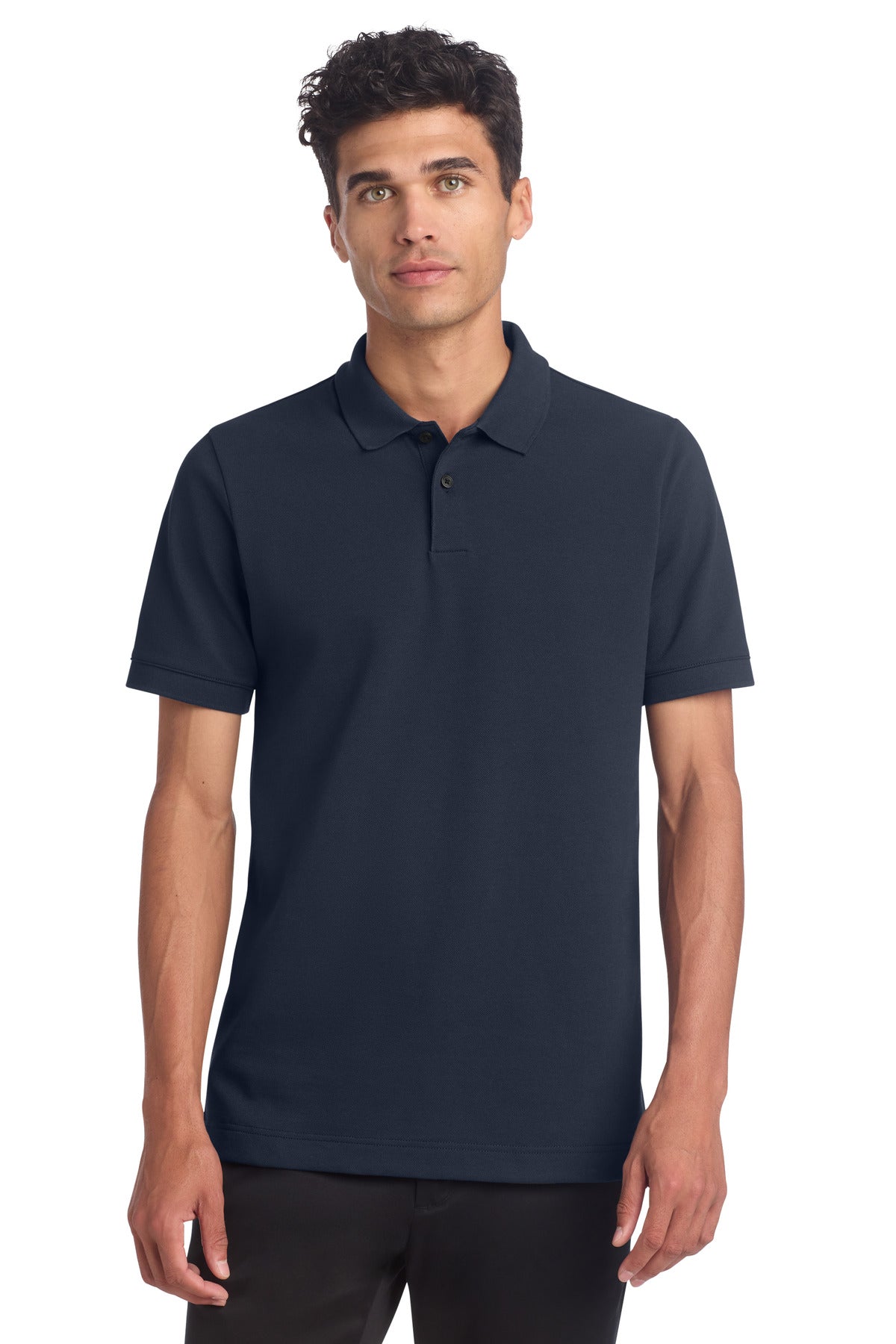 Mercer+Mettle Stretch Heavyweight Pique Polo MM1000 - Night Navy