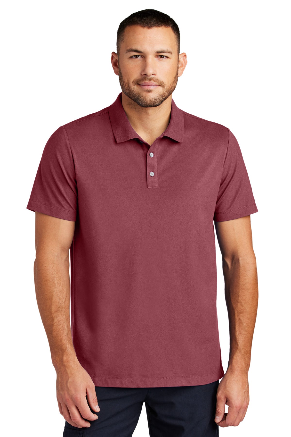 Mercer+Mettle Stretch Pique Polo MM1004 - Rosewood