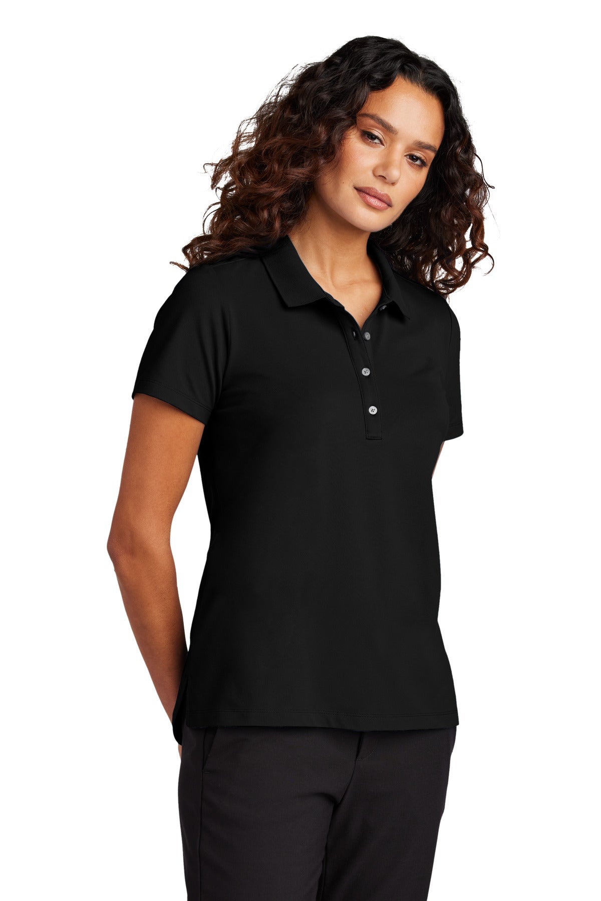 Mercer+Mettle Women's Stretch Pique Polo MM1005 - Deep Black