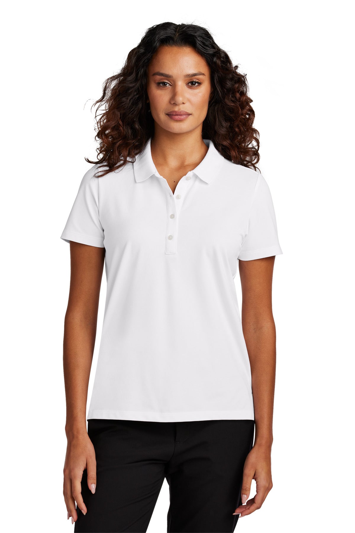 Mercer+Mettle Women's Stretch Pique Polo MM1005 - White