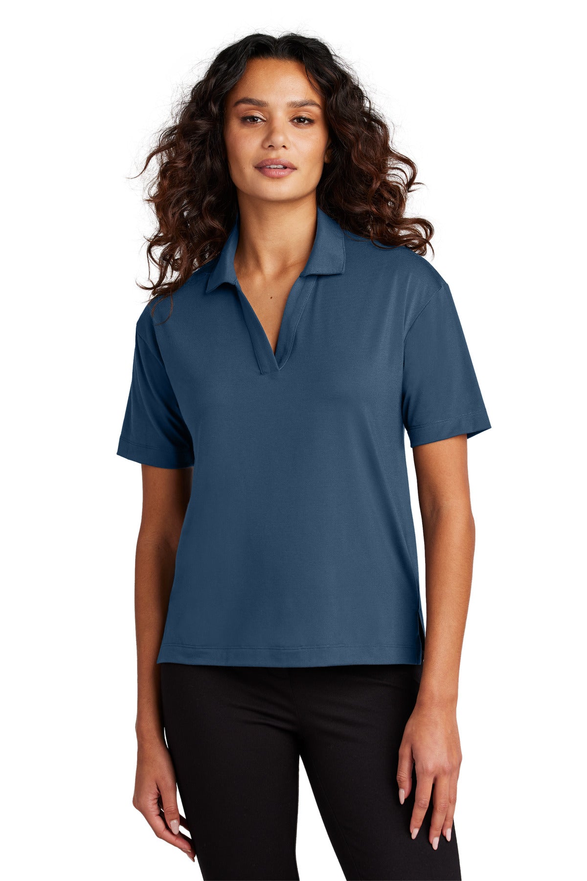 Mercer+Mettle Women's Stretch Jersey Polo MM1015 - Insignia Blue