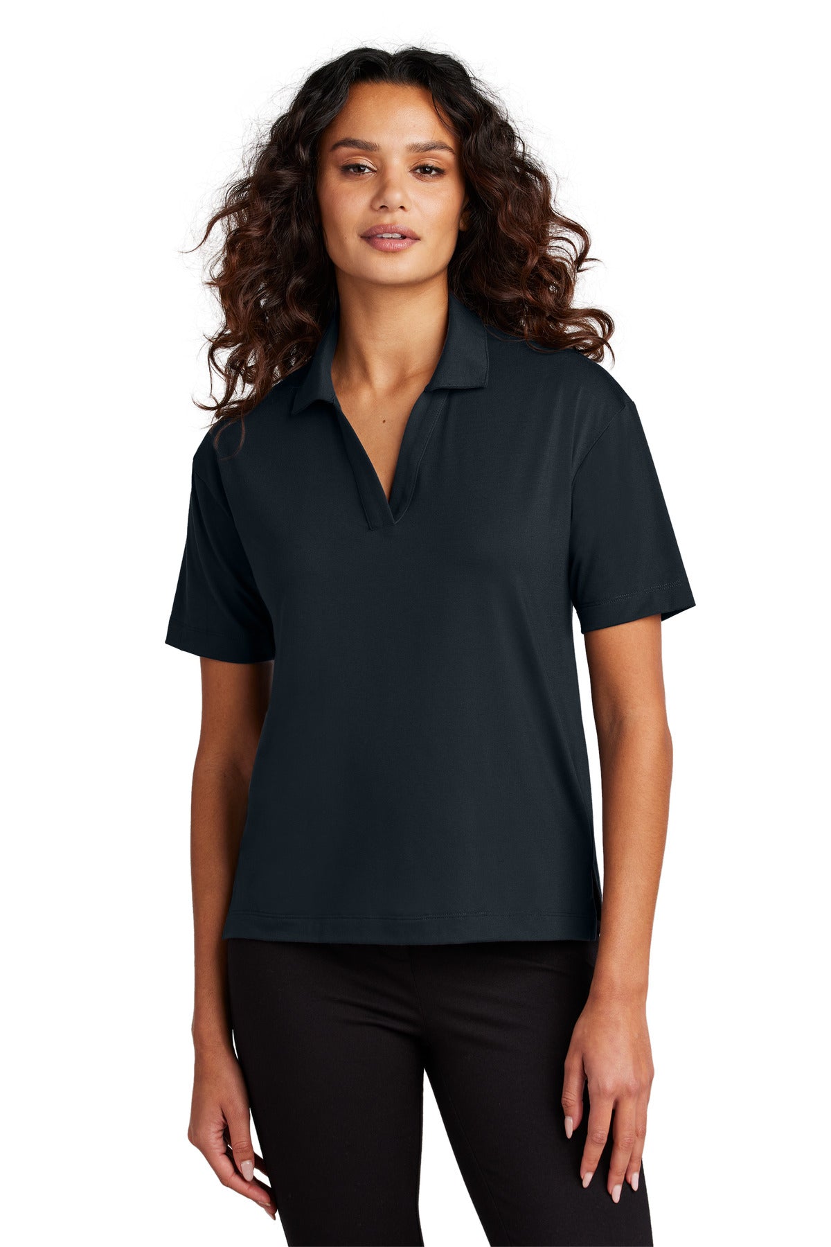 Mercer+Mettle Women's Stretch Jersey Polo MM1015 - Night Navy