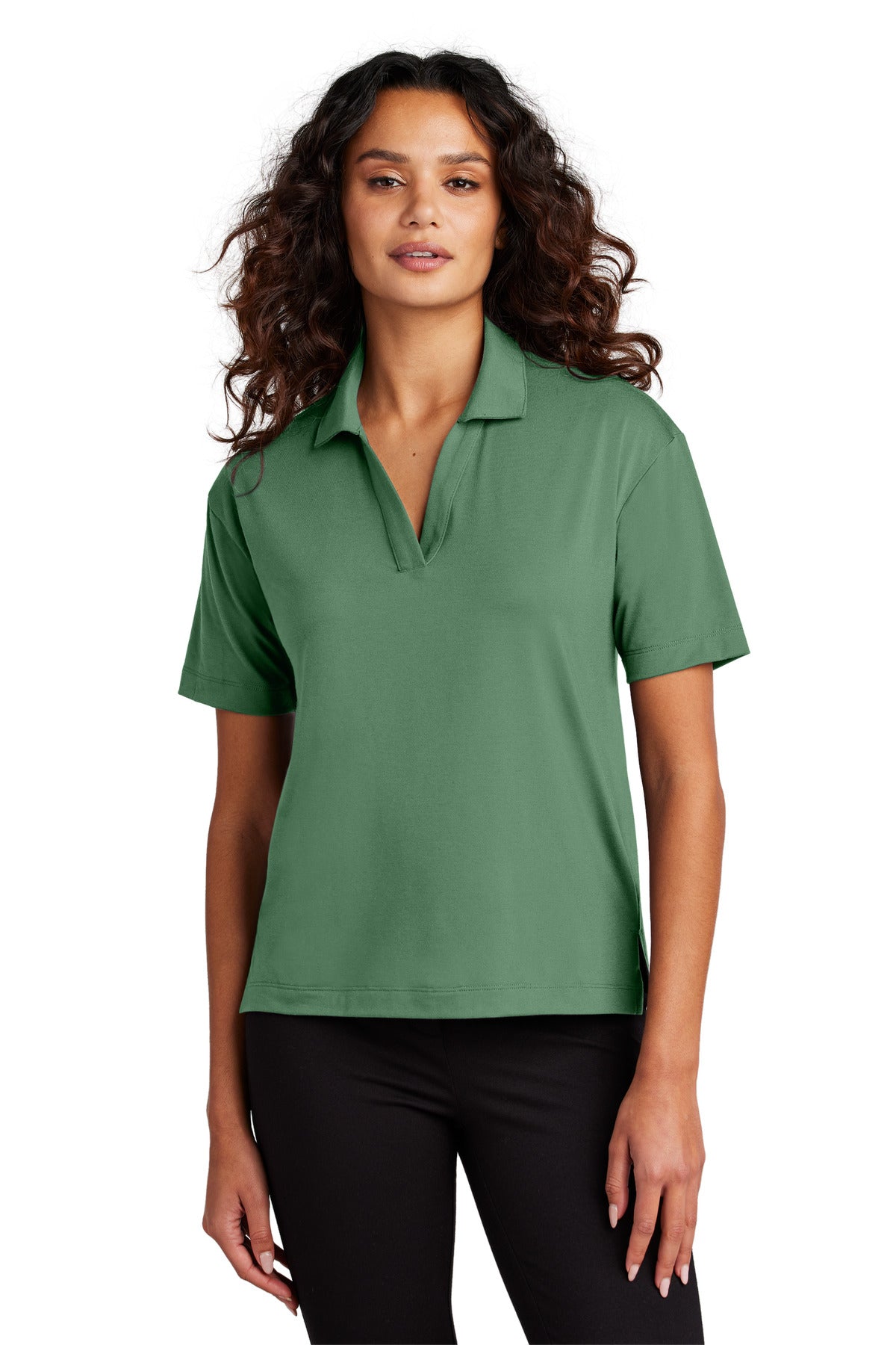 Mercer+Mettle Women's Stretch Jersey Polo MM1015 - Sage