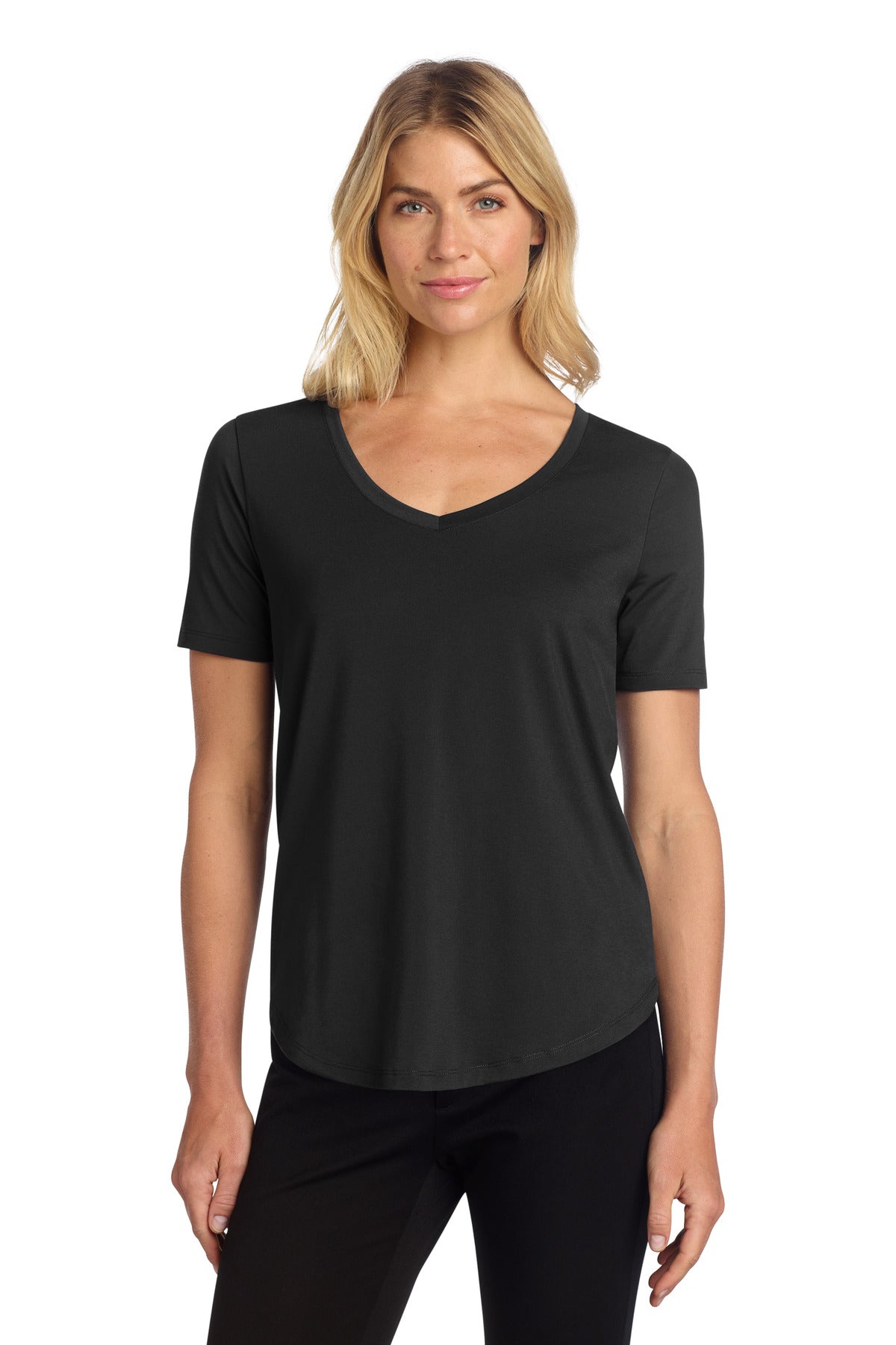 Mercer+Mettle Women's Stretch Jersey Relaxed Scoop MM1017 - Deep Black