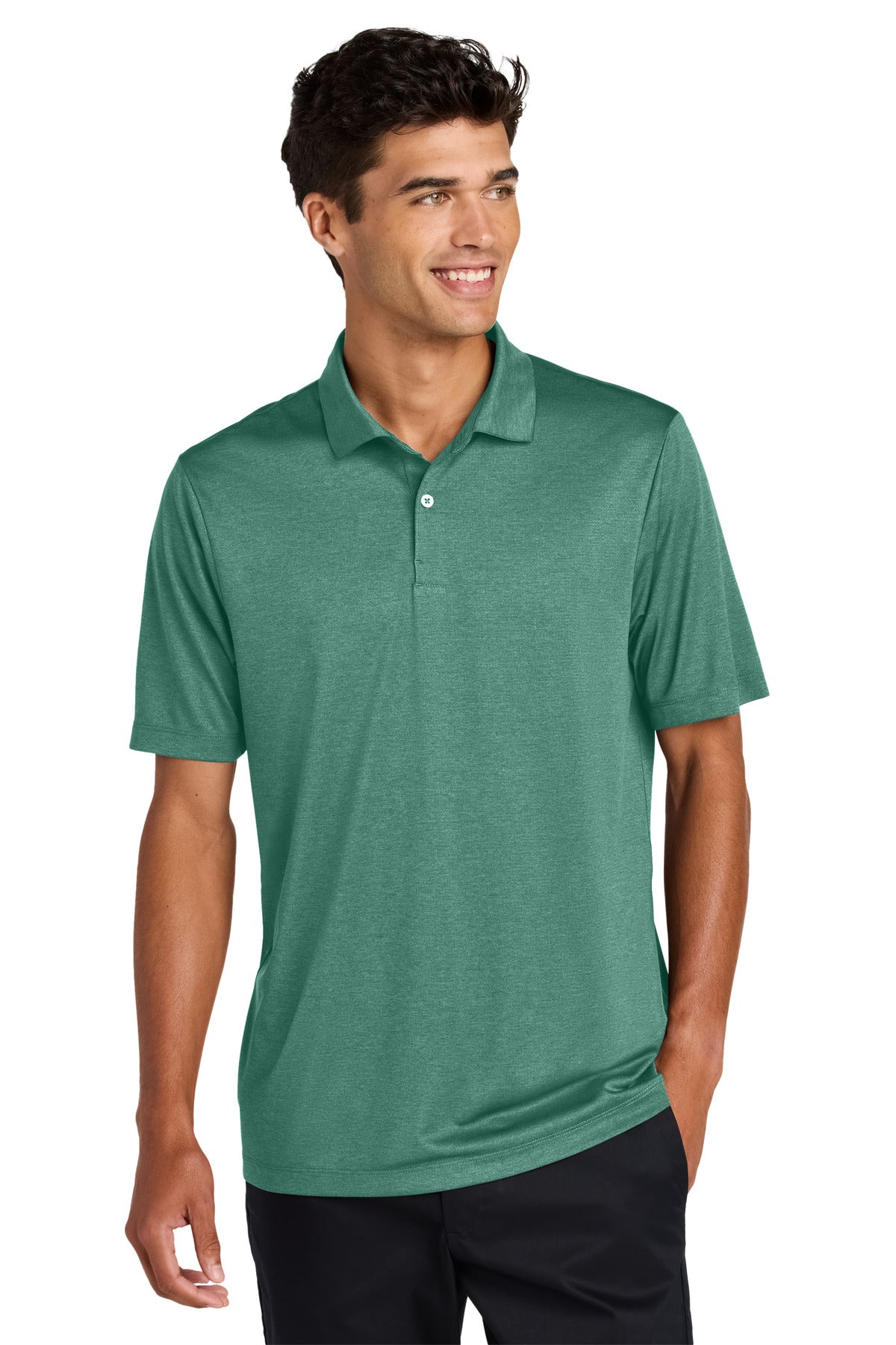 Mercer+Mettle Recharge Jersey Polo MM1020 - Sage Heather