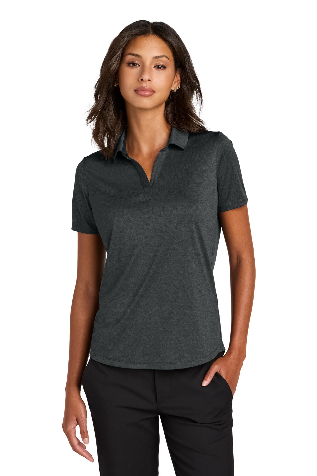 Mercer+Mettle Women's Recharge Jersey Polo MM1021 - Anchor Grey Heather