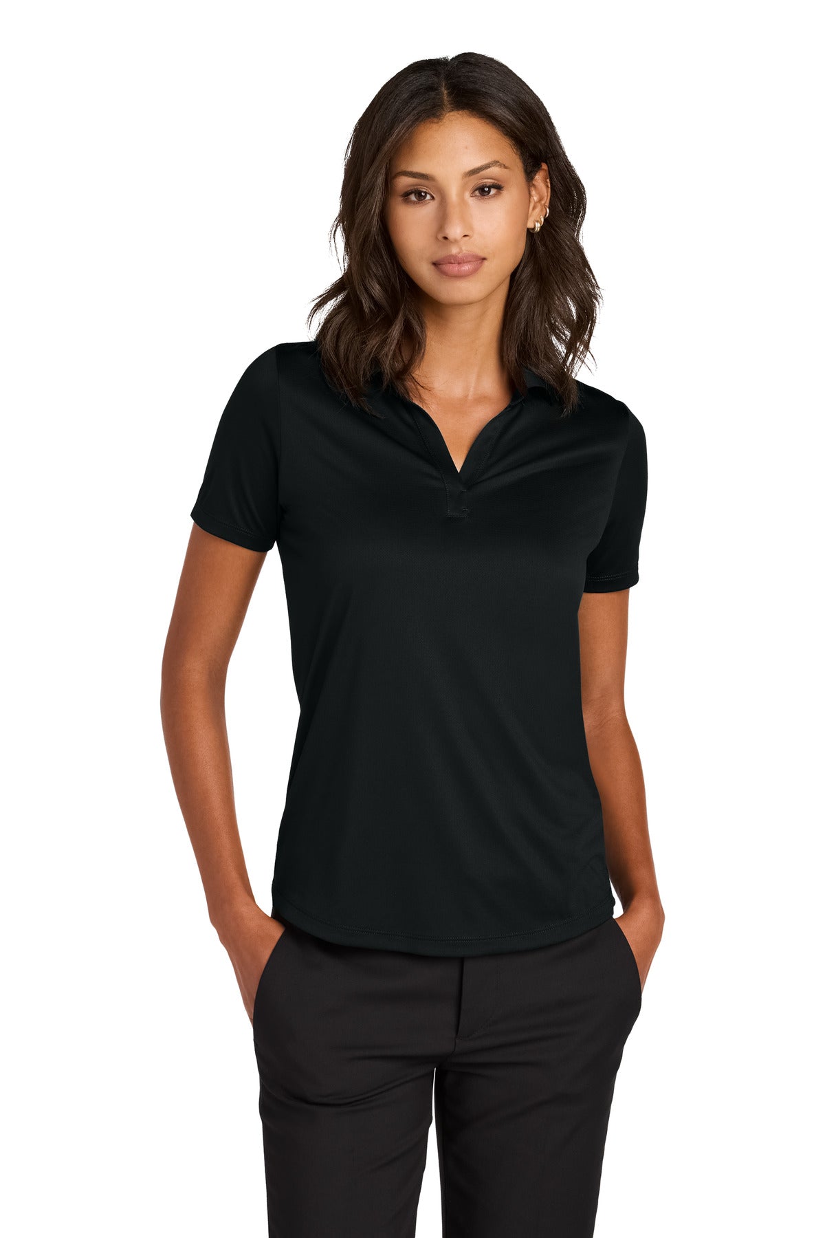 Mercer+Mettle Women's Recharge Jersey Polo MM1021 - Deep Black