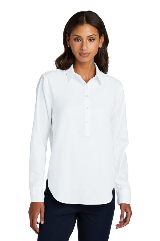 Mercer+Mettle Women's Long Sleeve Modern Oxford Shirt MM2003 - White