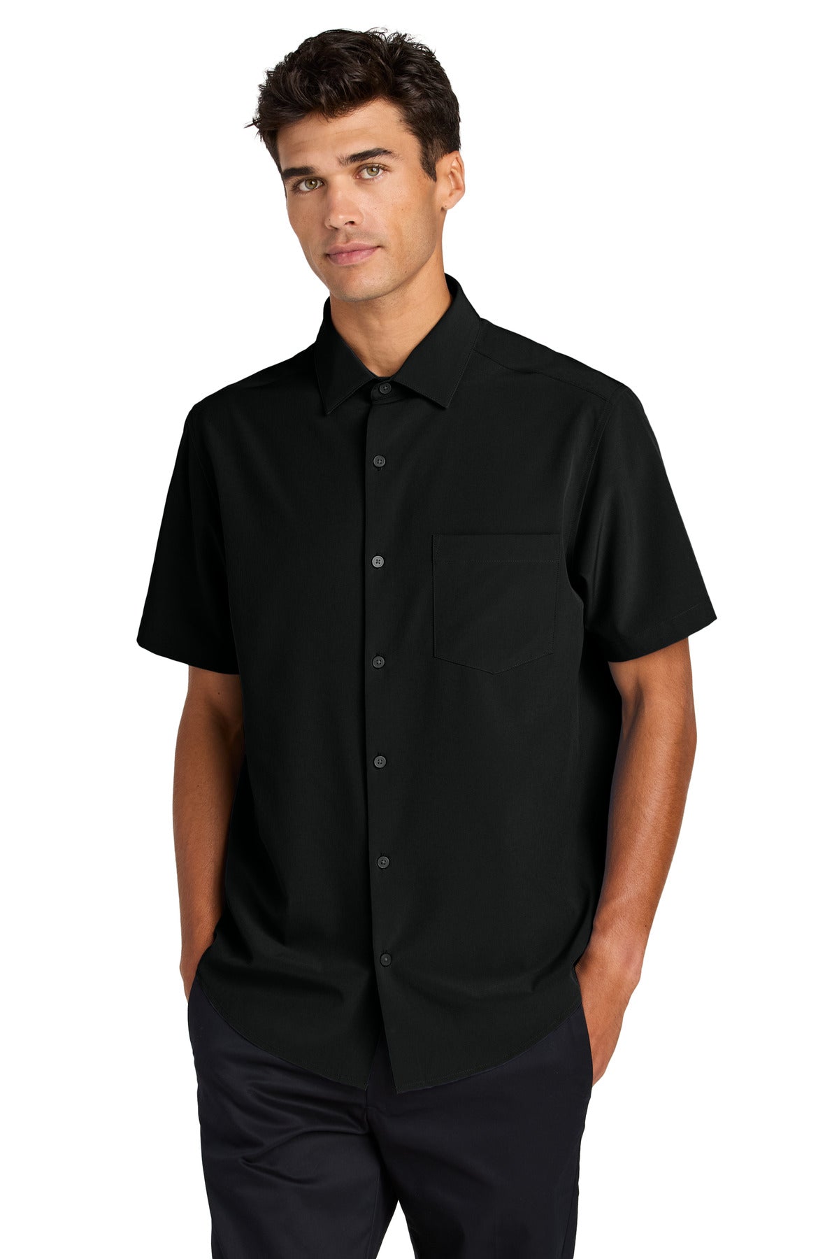 Mercer+Mettle Short Sleeve UV Capital Tech Shirt MM2006 - Deep Black