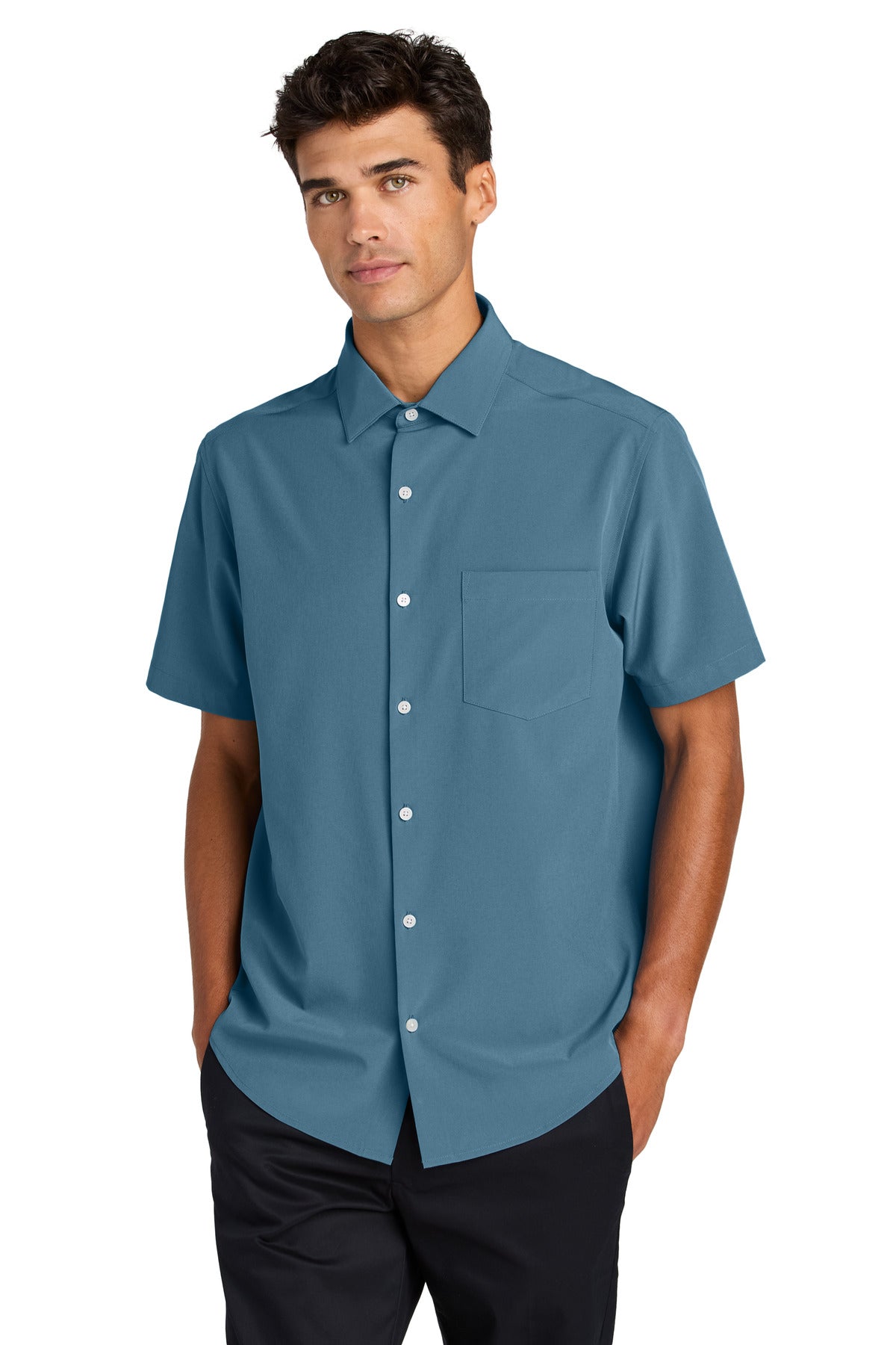 Mercer+Mettle Short Sleeve UV Capital Tech Shirt MM2006 - Harbor Blue