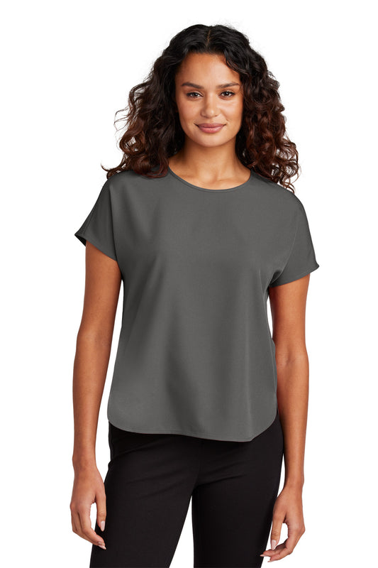 Mercer+Mettle Women's Stretch Crepe Crew MM2015 - Anchor Grey