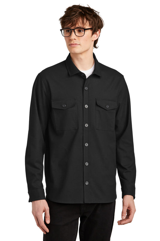 Mercer+Mettle Long Sleeve Twill Overshirt MM2020 - Deep Black
