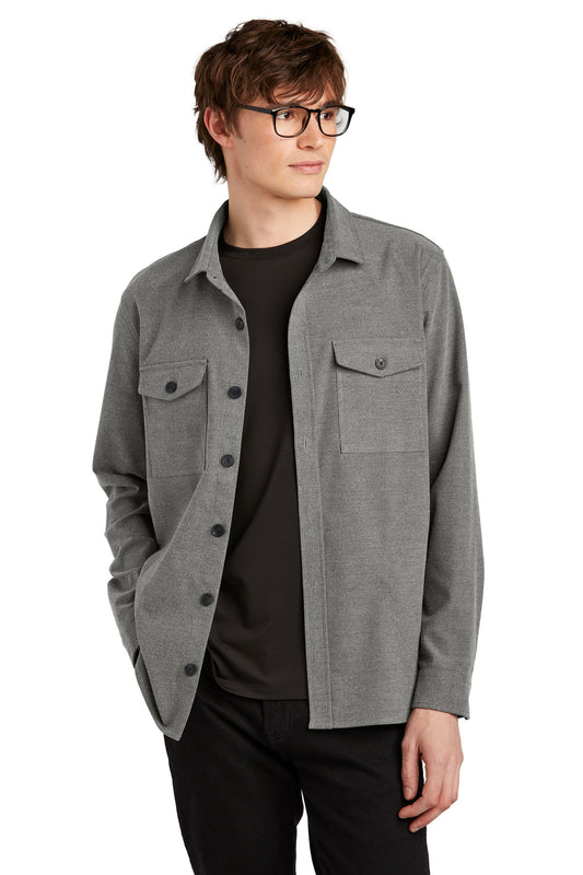 Mercer+Mettle Long Sleeve Twill Overshirt MM2020 - Light Anchor Grey Heather