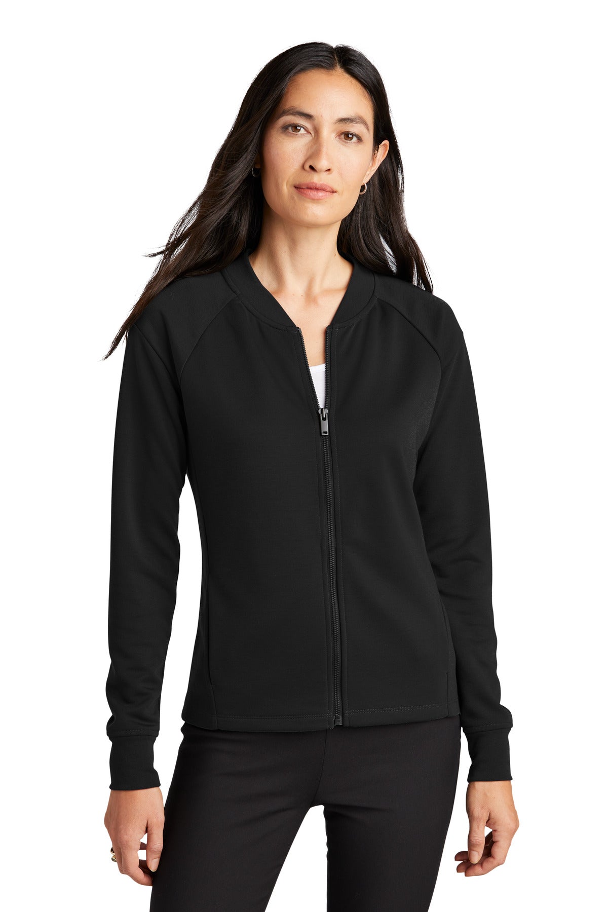 Mercer+Mettle Women's Double-Knit Bomber MM3001 - Deep Black
