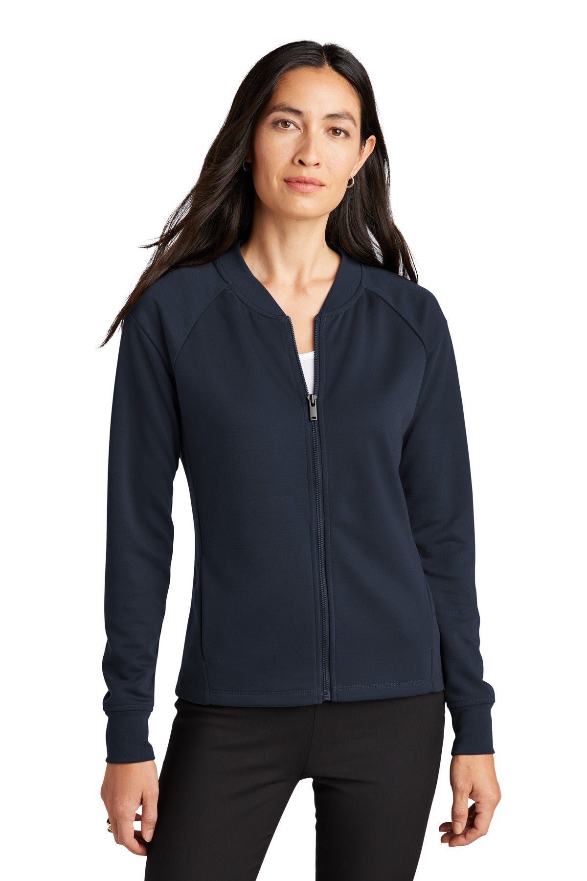 Mercer+Mettle Women's Double-Knit Bomber MM3001 - Night Navy