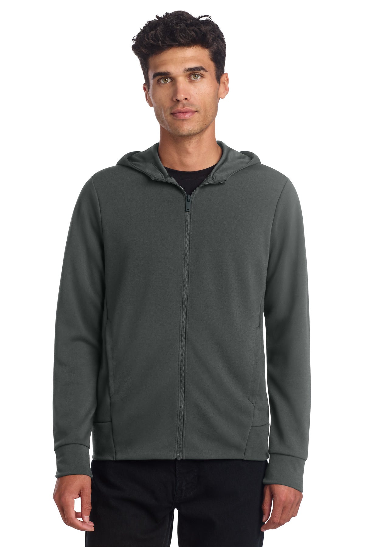 Mercer+Mettle Double-Knit Full-Zip Hoodie MM3002 - Anchor Grey