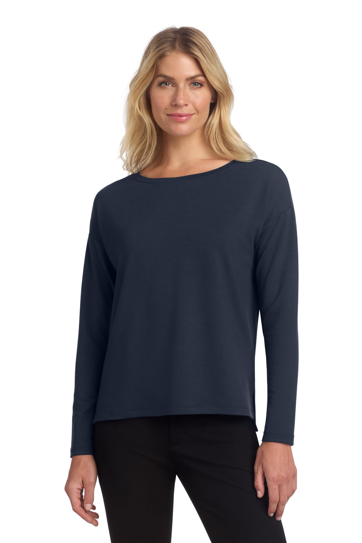 Mercer+Mettle Women's Stretch Drop Shoulder Pullover MM3013 - Night Navy