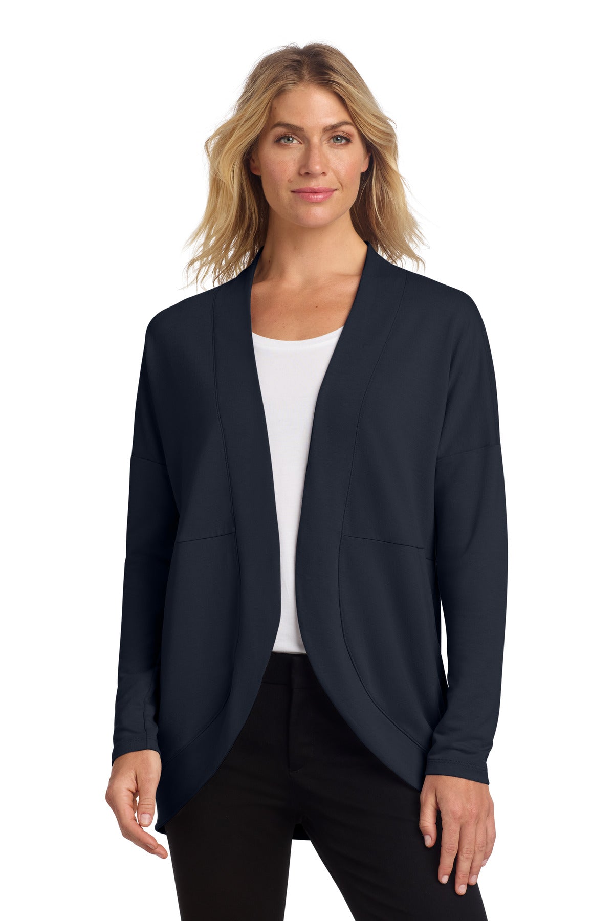 Mercer+Mettle Women's Stretch Open-Front Cardigan MM3015 - Night Navy