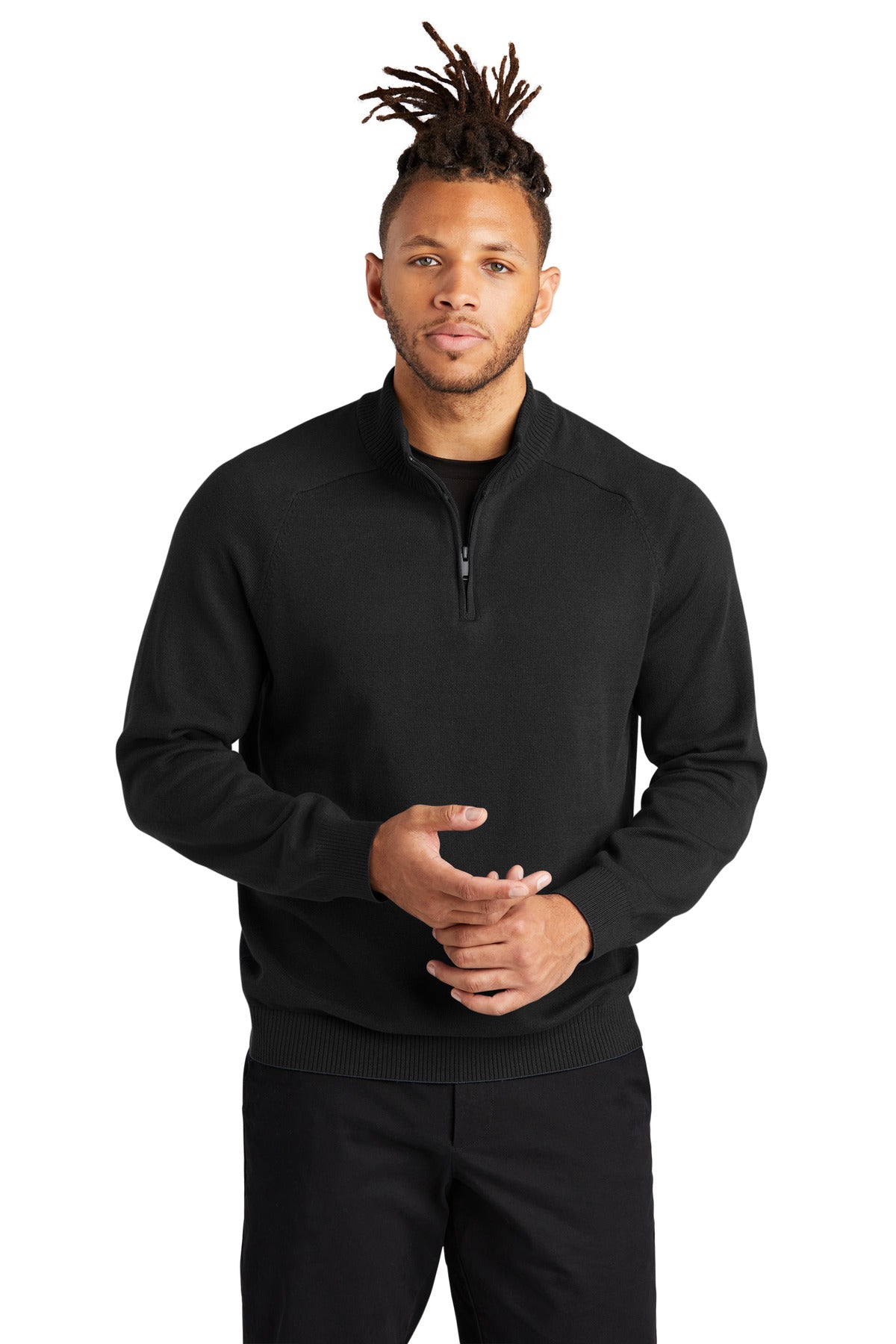Mercer+Mettle 1/4-Zip Sweater MM3020 - Deep Black