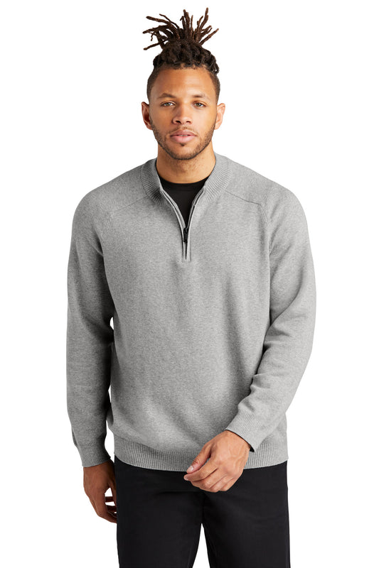 Mercer+Mettle 1/4-Zip Sweater MM3020 - Gusty Grey Heather