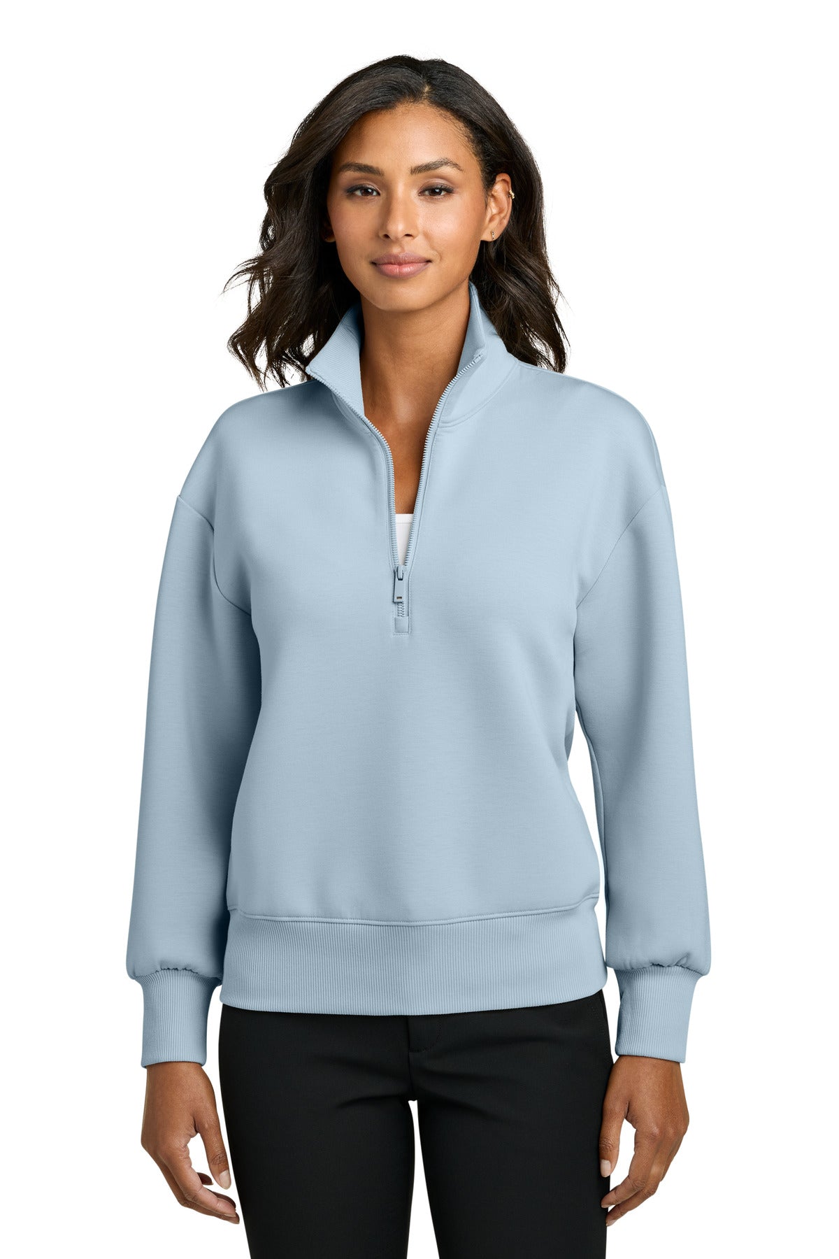 Mercer+Mettle Women's Soft Spacer 1/4-Zip MM3101 - Celestial Blue