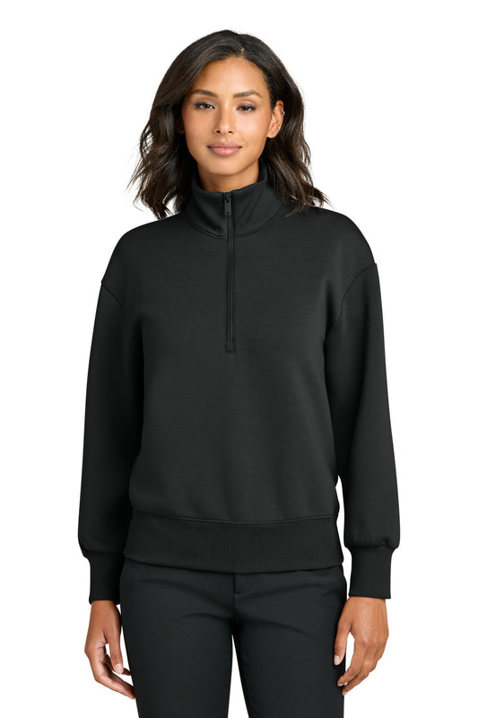 Mercer+Mettle Women's Soft Spacer 1/4-Zip MM3101 - Deep Black