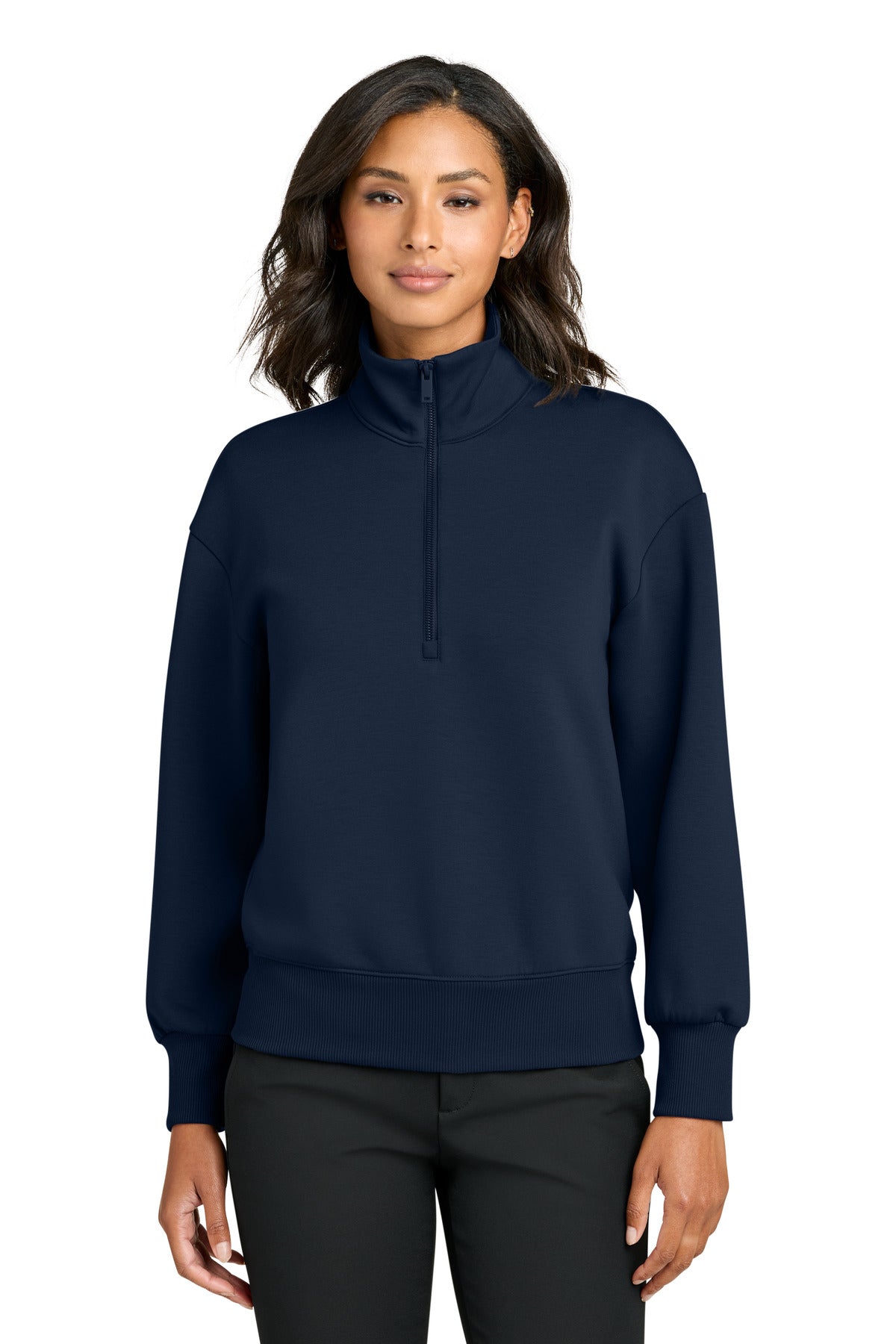 Mercer+Mettle Women's Soft Spacer 1/4-Zip MM3101 - Night Navy