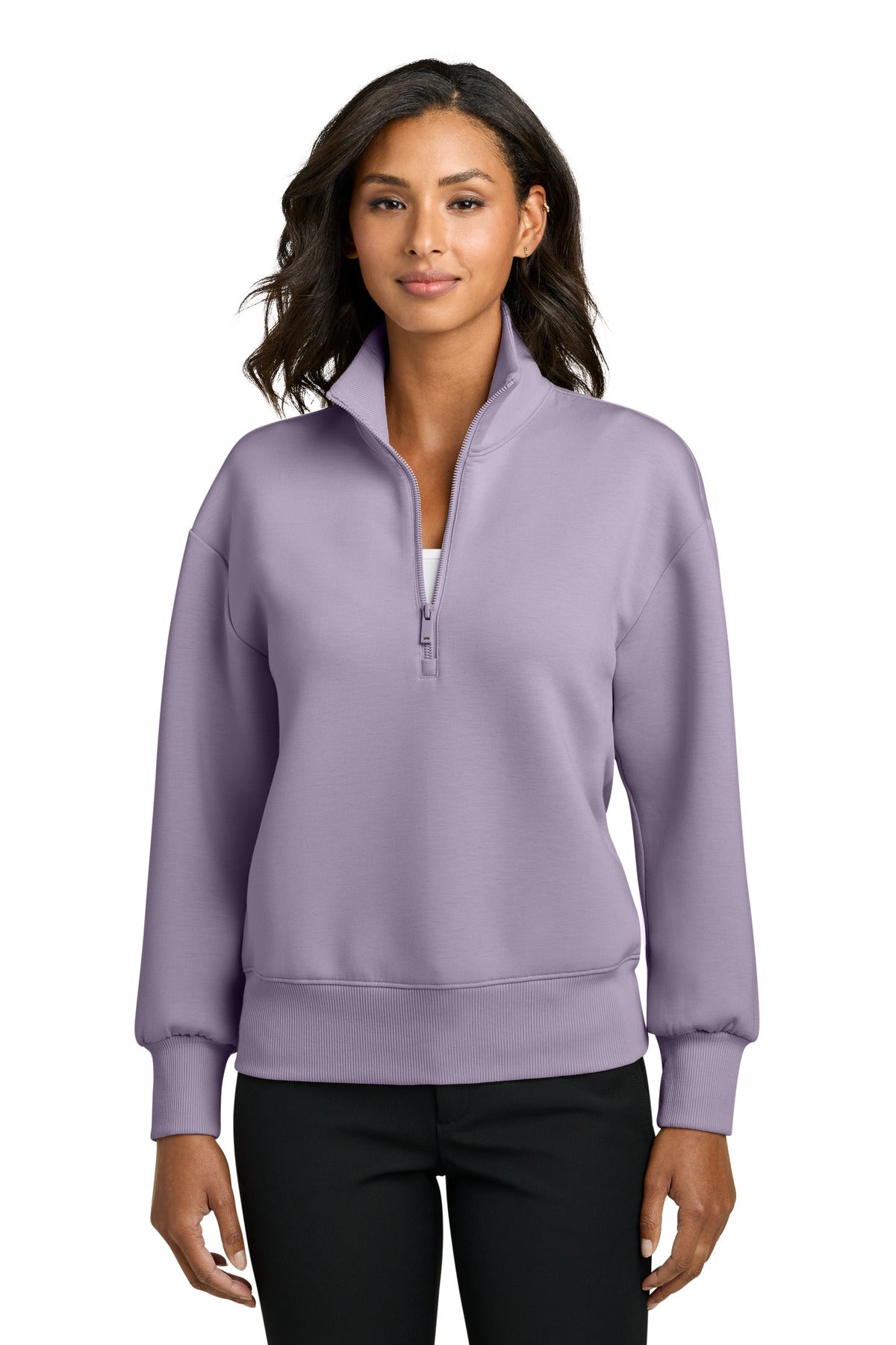 Mercer+Mettle Women's Soft Spacer 1/4-Zip MM3101 - Purple Ash