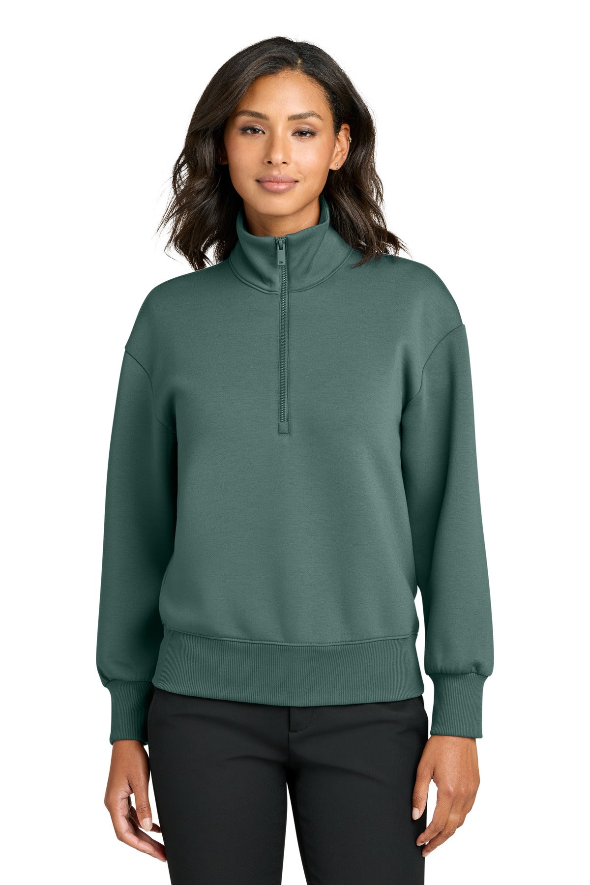 Mercer+Mettle Women's Soft Spacer 1/4-Zip MM3101 - Silver Pine