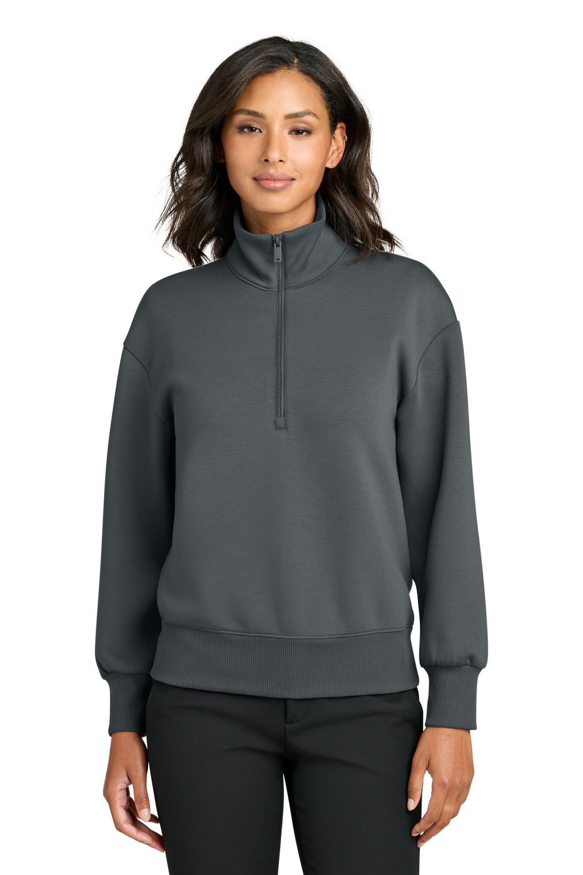 Mercer+Mettle Women's Soft Spacer 1/4-Zip MM3101 - Storm Grey