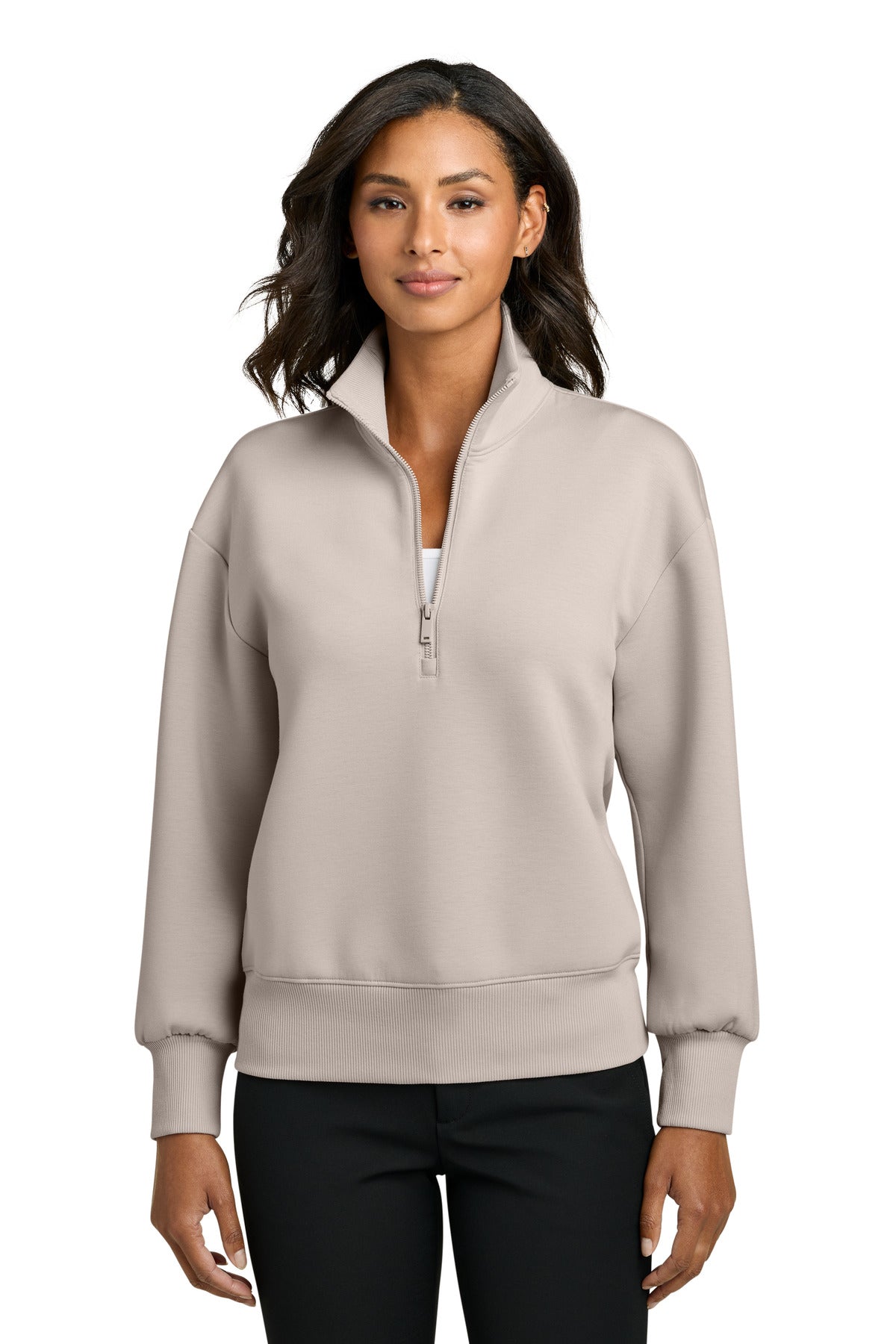 Mercer+Mettle Women's Soft Spacer 1/4-Zip MM3101 - Warm Quartz
