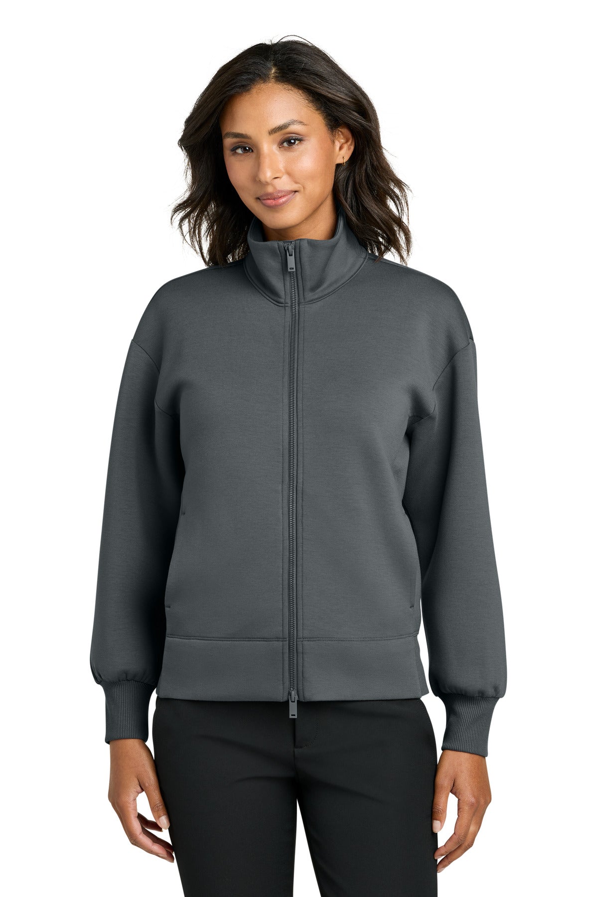 Mercer+Mettle Women's Soft Spacer Full-Zip MM3103 - Storm Grey
