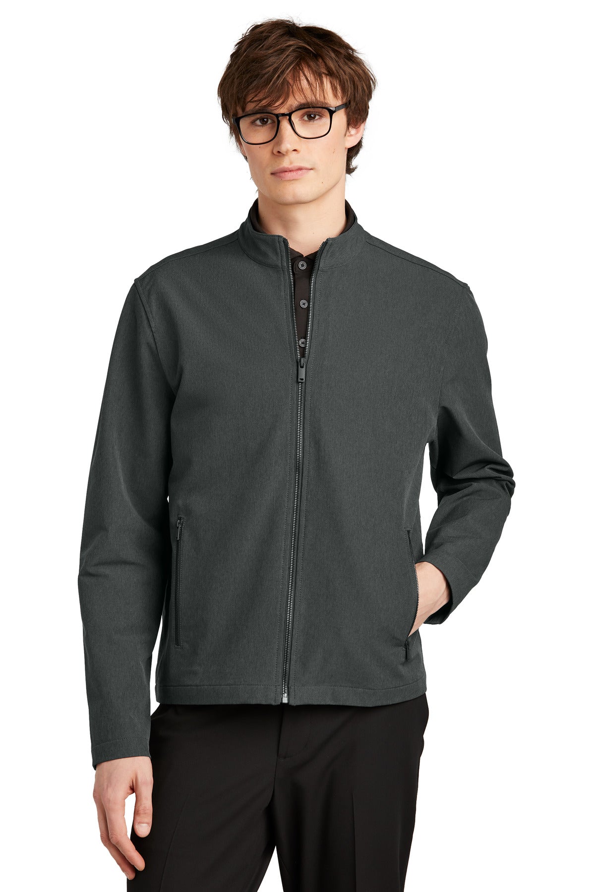 Mercer+Mettle Stretch Soft Shell Jacket MM7102 - Anchor Grey Heather