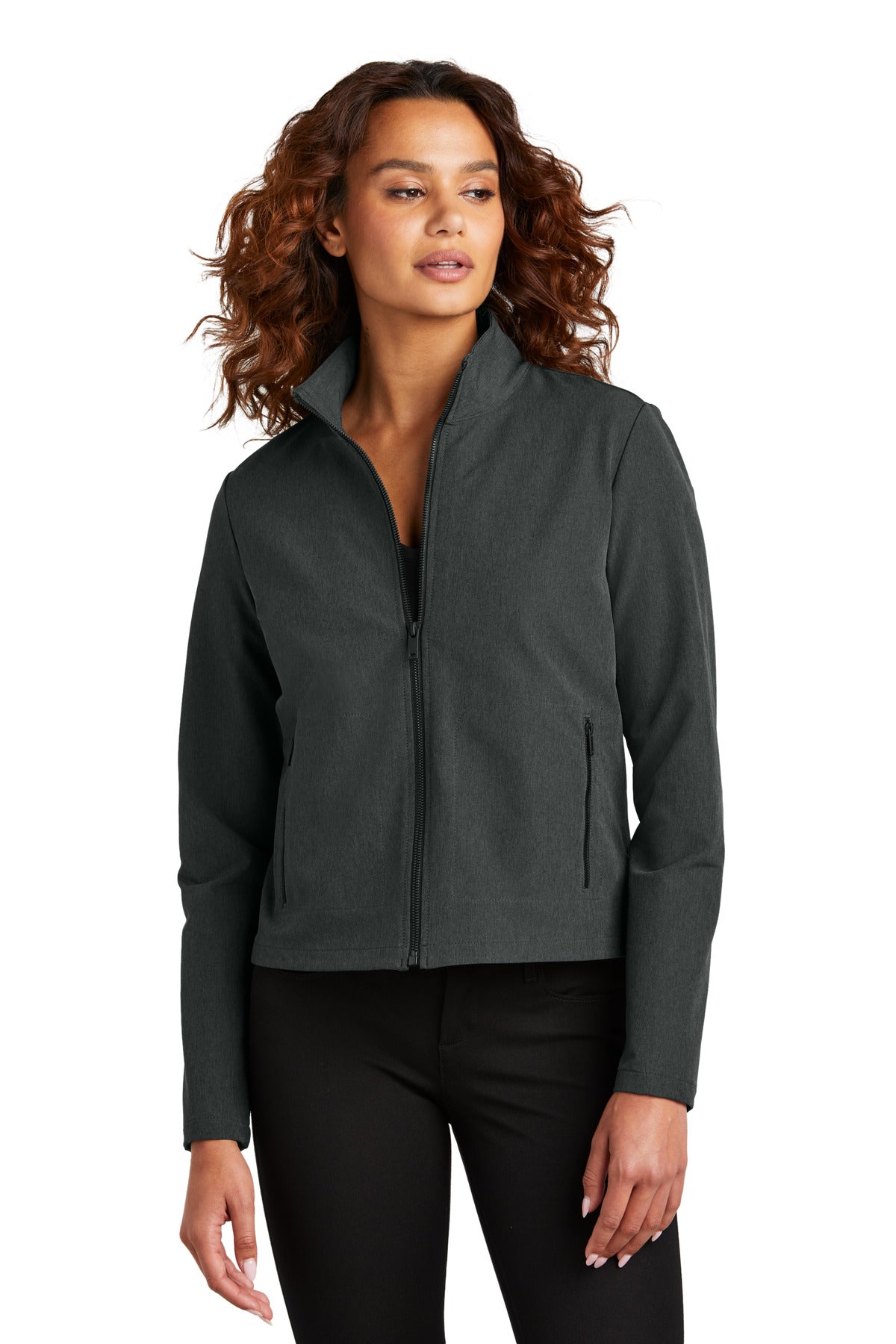 Mercer+Mettle Women's Stretch Soft Shell Jacket MM7103 - Anchor Grey Heather