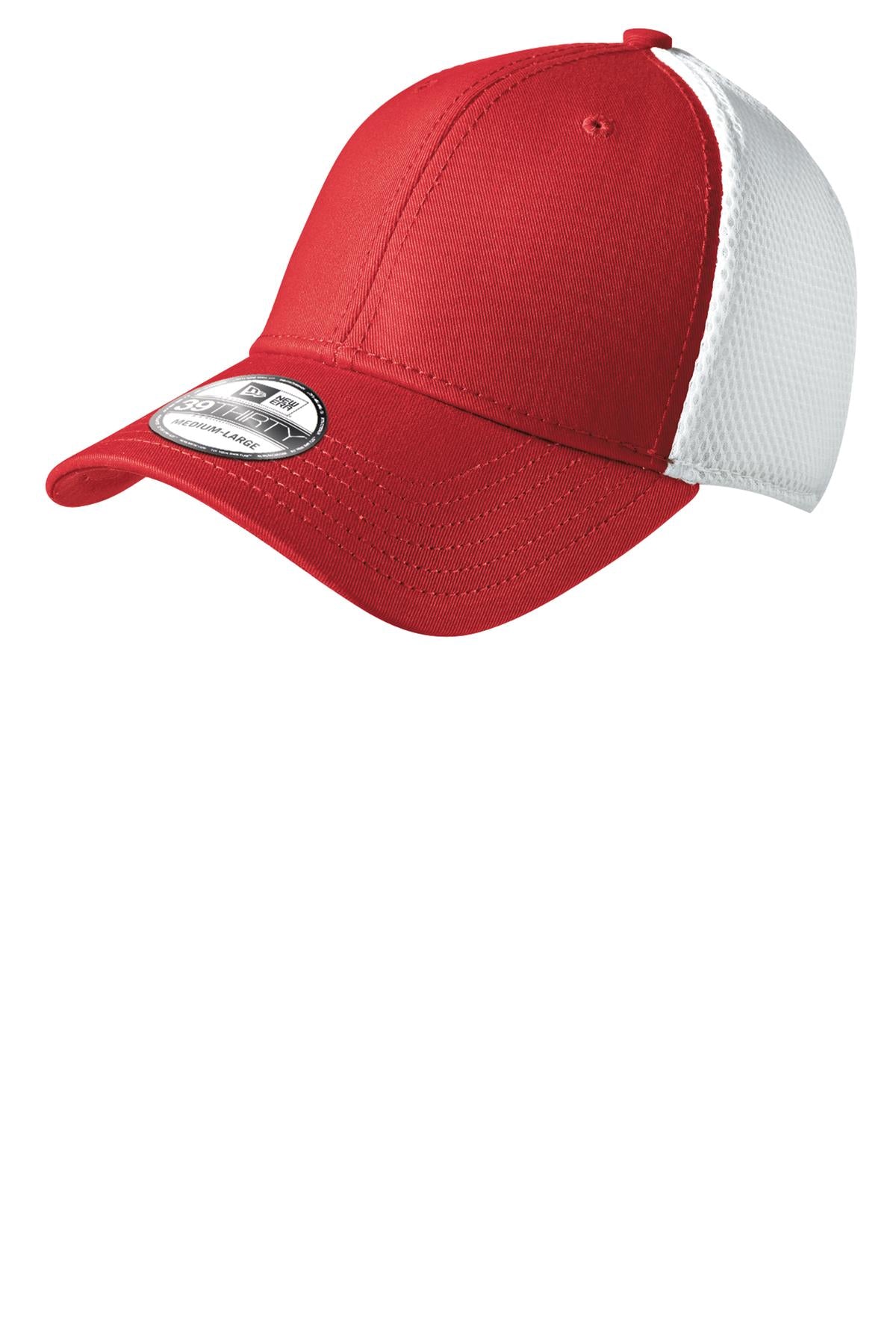 New Era - Stretch Mesh Cap.  NE1020 - Scarlet Red/ White