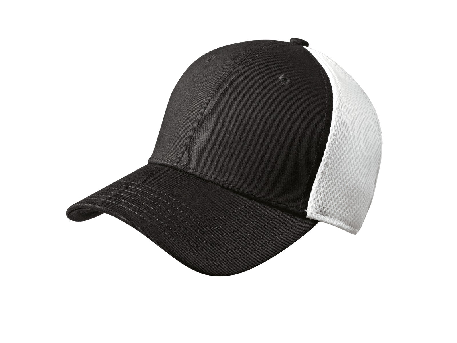 New Era - Stretch Mesh Cap.  NE1020 - Black/ White