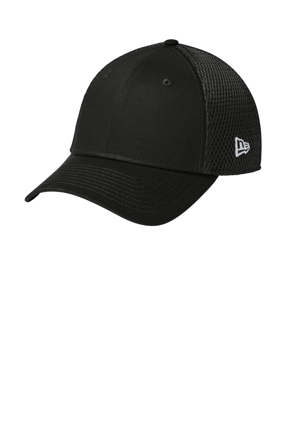 New Era - Stretch Mesh Cap.  NE1020 - Flag Black/ Black