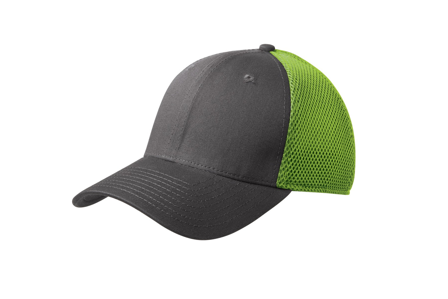 New Era - Stretch Mesh Cap.  NE1020 - Graphite/ Cyber Green